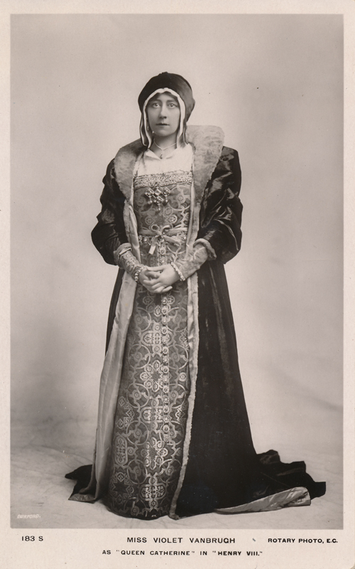 Violet Vanbrugh as Queen Katherine in "Henry VIII"