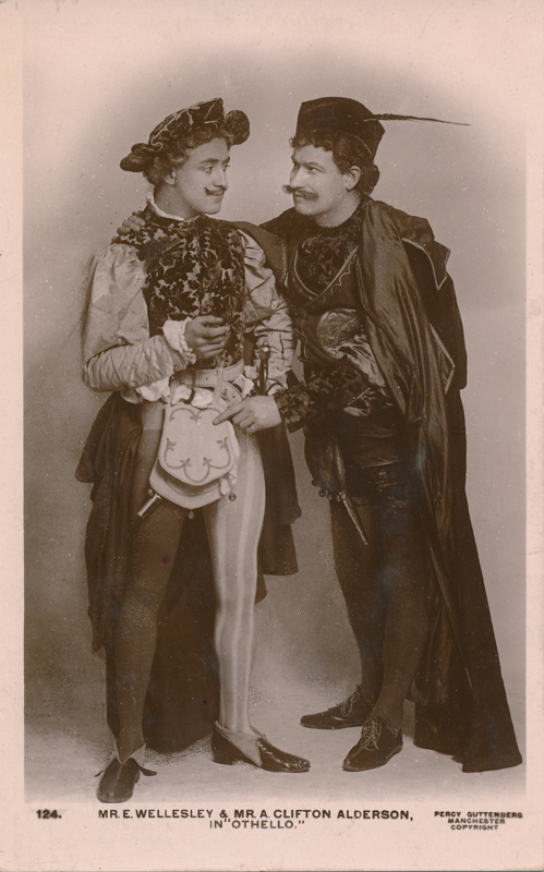 E. Wellesley as Roderigo and Clifton Alderson as Iago in "Othello"