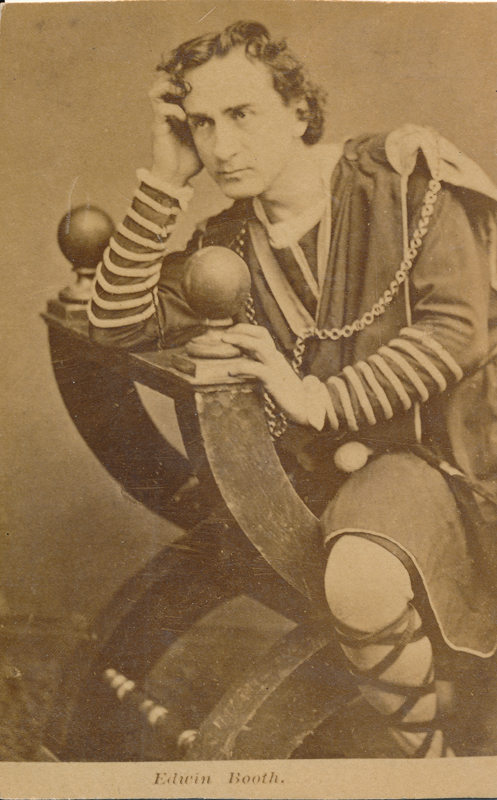 Edwin Booth as Hamlet in "Hamlet"